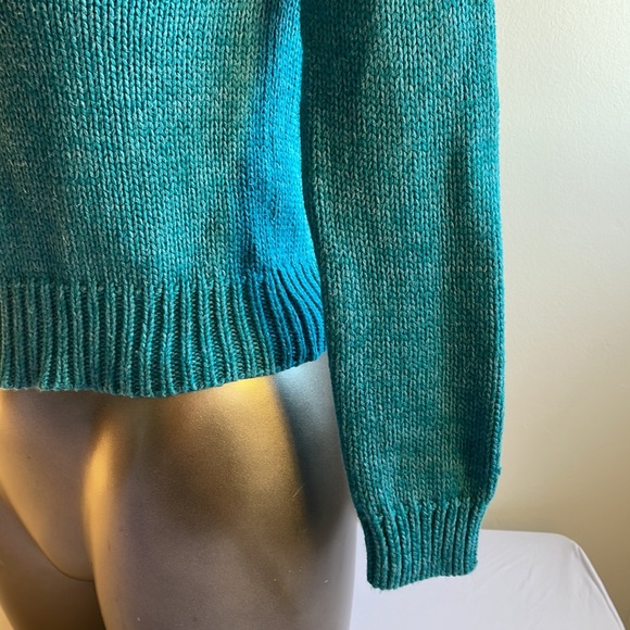 Knit Turquoise Sweater American Eagle Size Medium - Picture 3 of 7